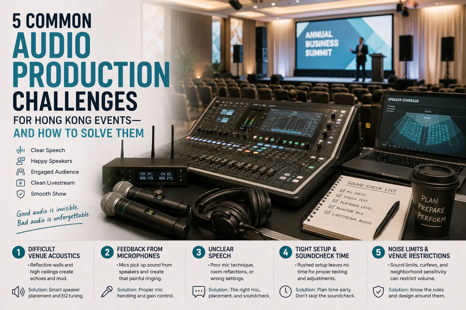 5 Common Audio Production Challenges for Hong Kong Events—and How to Solve Them